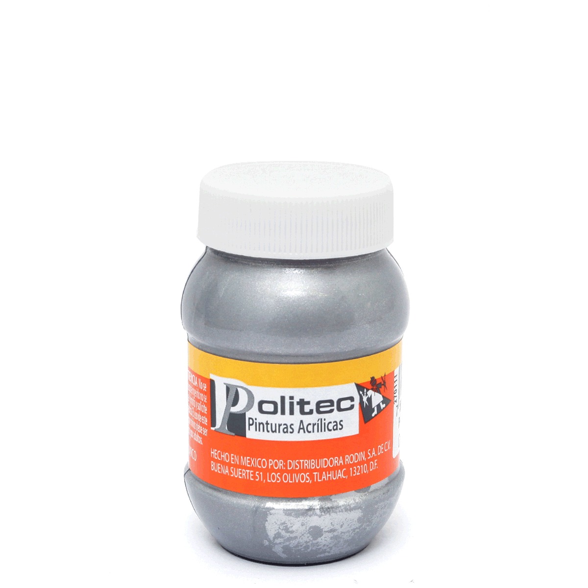 PINTURA ACRILICA 100ML PLATA  C/06 POLIT