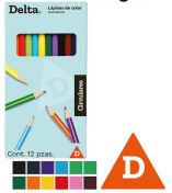 LAPIZ DE COLOR C/12 LARGOS 7592    DELTA