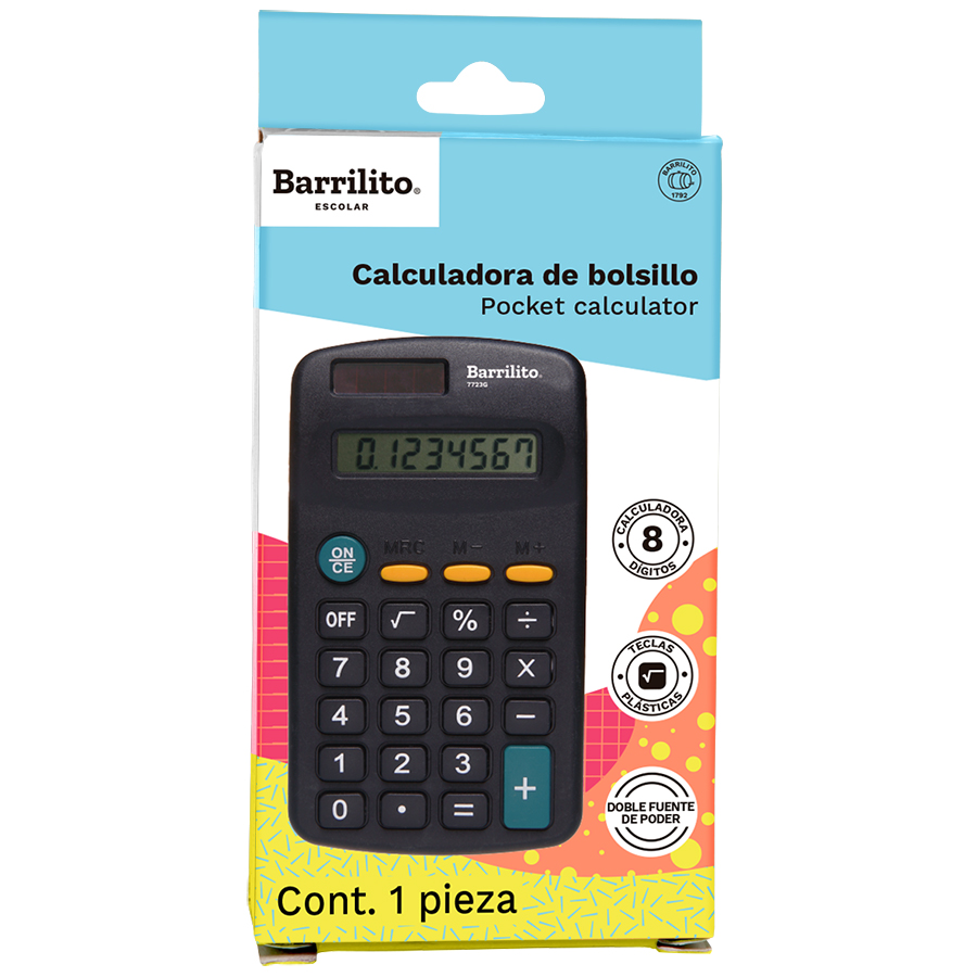 CALCULADORA BOLSILLO 8 DIG. 7723G BARRIL