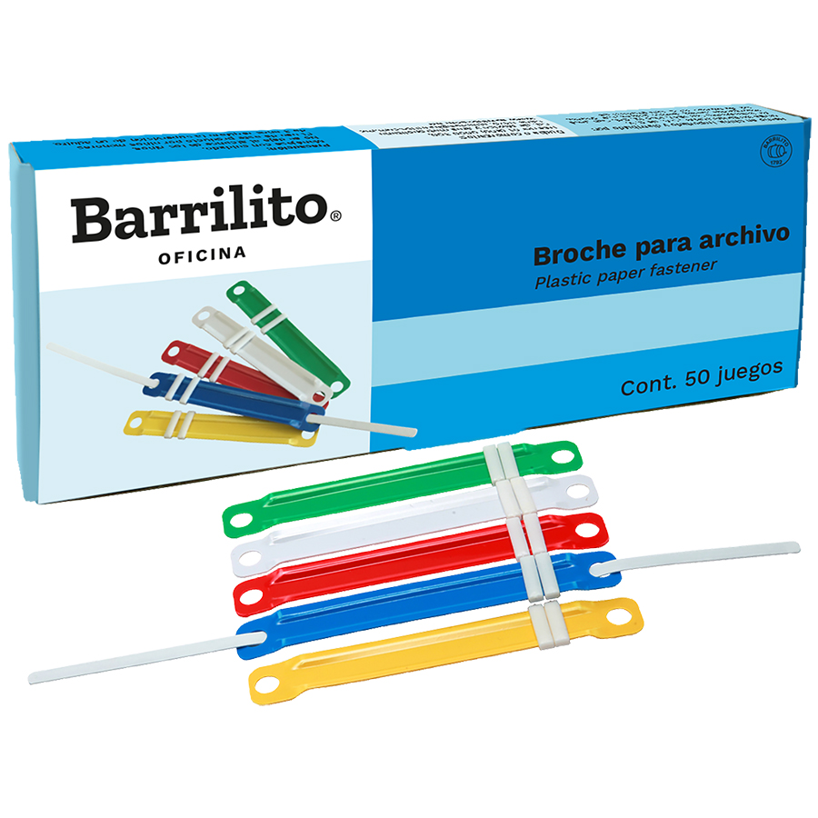 BROCHE ARCHIVO 8 CMS C/50  PLASTICO BARR 979753 7975BAP,CAPAC