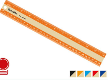 REGLA DE  MADERA 30CMS ESC.BORD.PLST.BAR