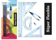 JUEGO DE GEOMETRIA MED.FLEX.C/COMP. BARR 983422 8342JGF, COMP