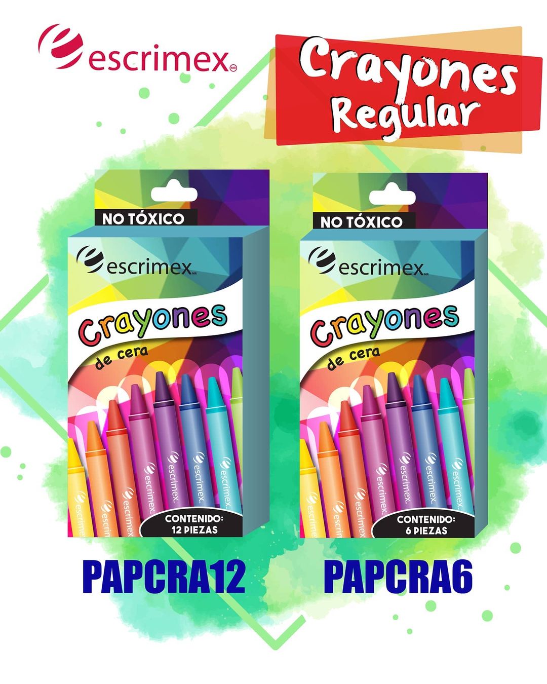 CRAYON STD C/12 COLORES         ESCRIMEX 437305 PAPCRA12