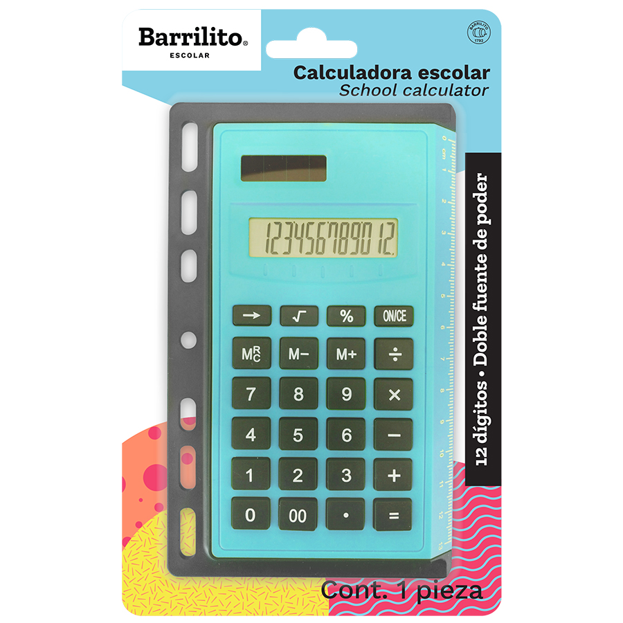 CALCULADORA ESCRIT.12 DIG.8399 BARRILITO 983996 8399CEB (C/SO