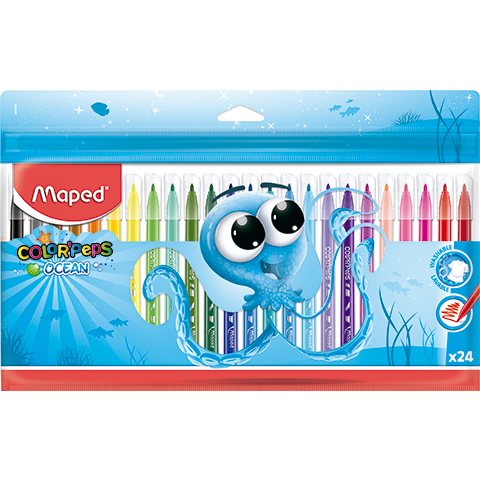 PLUMIN LAV. COLOR PEPS C/24 OCEAN  MAPED