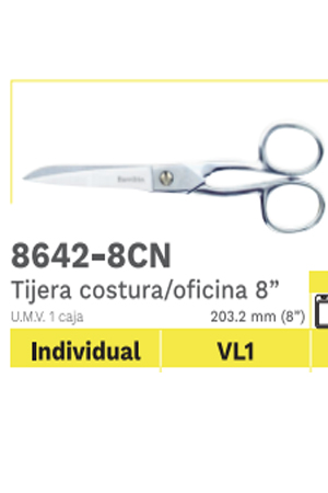 TIJERA BARRILITO  8642-8"  ACERO FORJADO