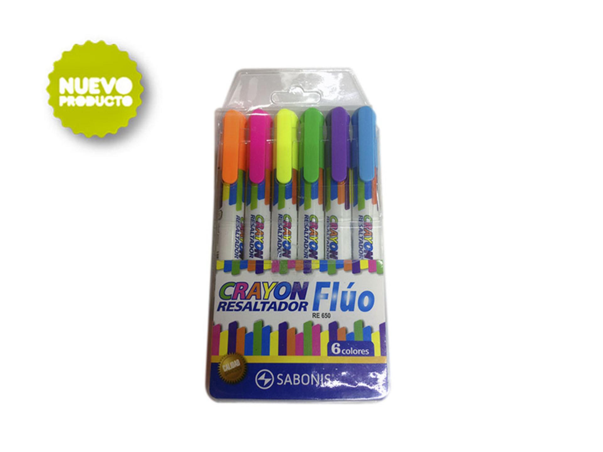 Z CRAYON GIRABLE C/06 COL.FLUO     SABON 865001 RE650 COLORES