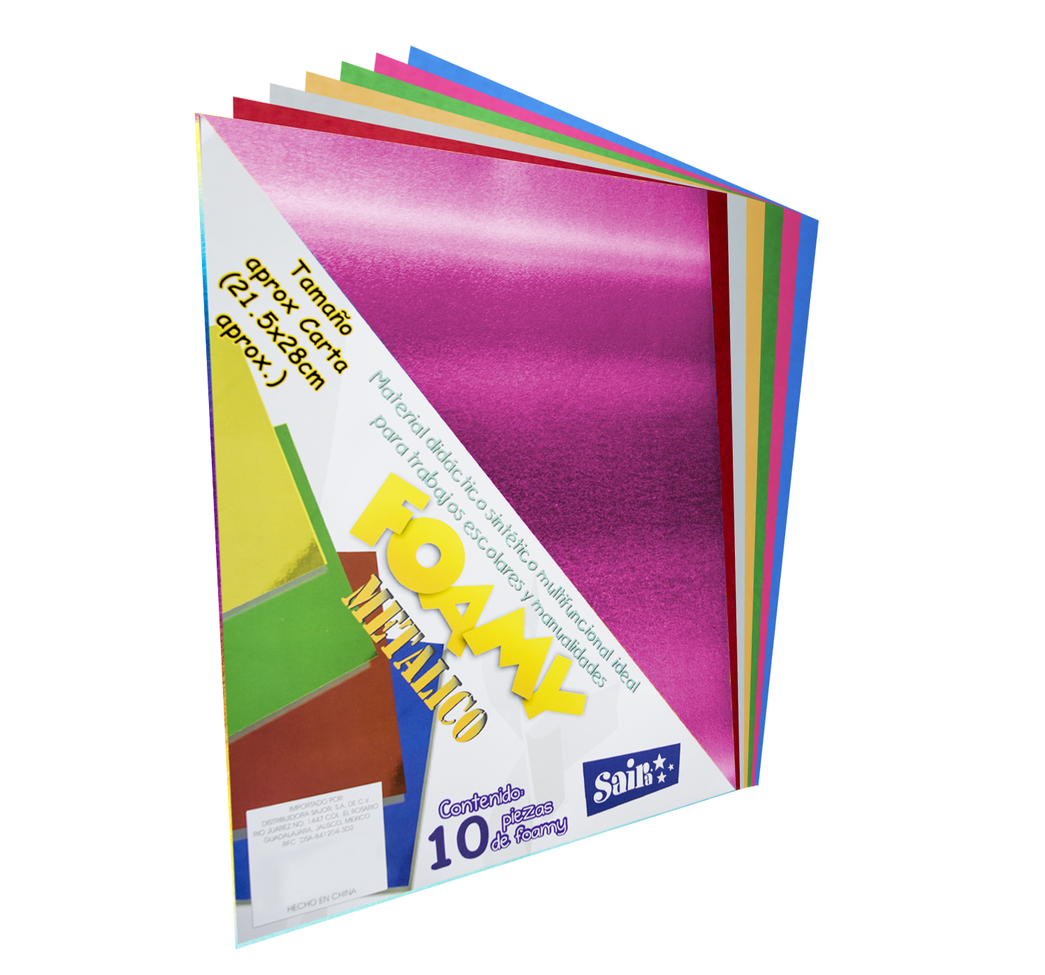 FOMI CARTA FUCSIA   METALIZAD.C/10 SAIRA 717757 05-FUCSIA