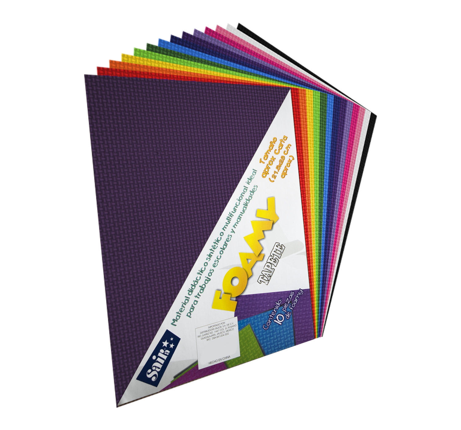 FOMI CARTA MORADO   TAPETE    C/10 SAIRA 151250 11 20.5X27CM
