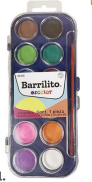 ACUARELA C/12 C/PINCEL AC12G   BARRILITO