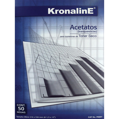 ACETATO P/COPIADORA T/O C/050  KRONALINE 126512 PA651 (216X33