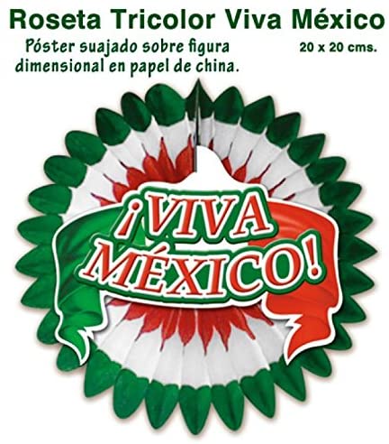 ADORNO COLGANT.ROSETA TRI.VIVA.MEX  PADI 009113 911-3 (TRICOL