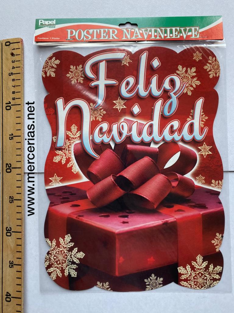ADORNO POSTER NAVIDEÑO              PADI 014025 1402 28X38CM