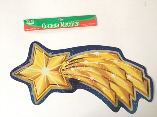 ADORNO SUAJADO COMETA METALICO      PADI 011024 1102 (46X21CM