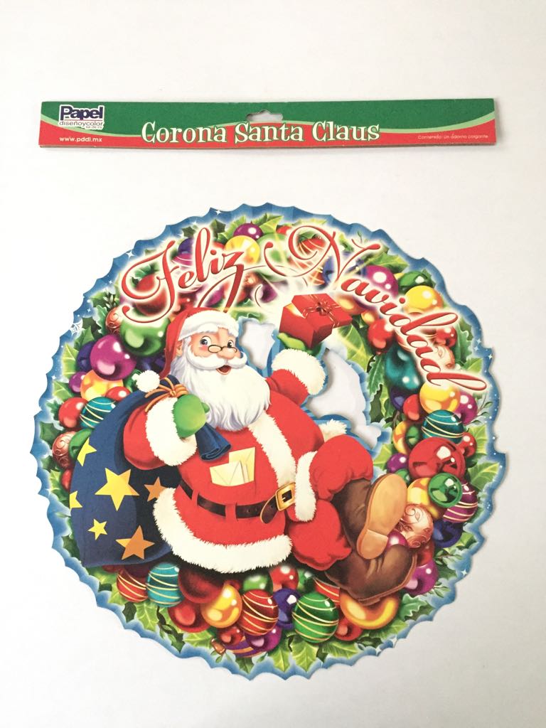 ADORNO SUAJADO CORONA SANTA CLAUS   PADI 010300 (36X36CM) PRO