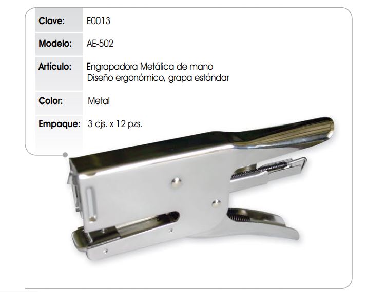 ENGRAPADORA T/C D'PINZA MET.     ALIAMEX