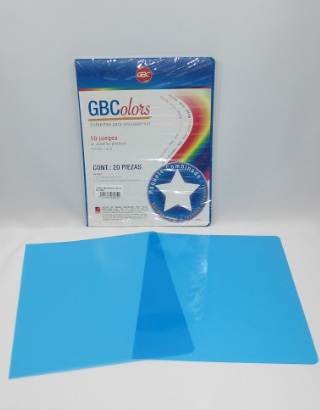 Z PASTA CTA.PLAST.AZUL        LISO/RAY.G 032742 C/10JGS 14PTS