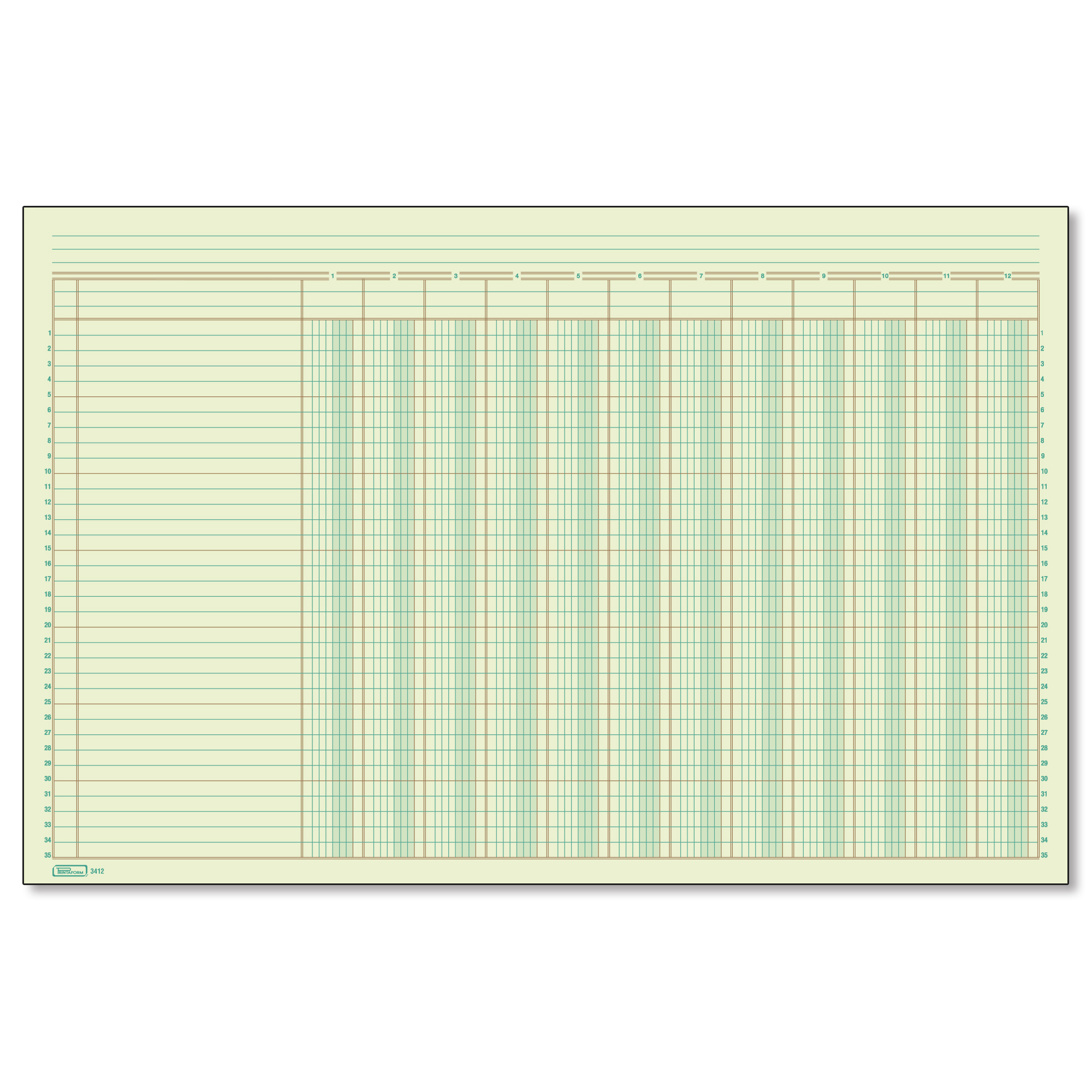 BLOCK 3412 TAB.12 COL.C/CONC.50H PRINTAF 106485 PRINTAFORM (4