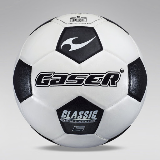 BALON FUTBOL GASER CLASSIC BCO/NGO # 5