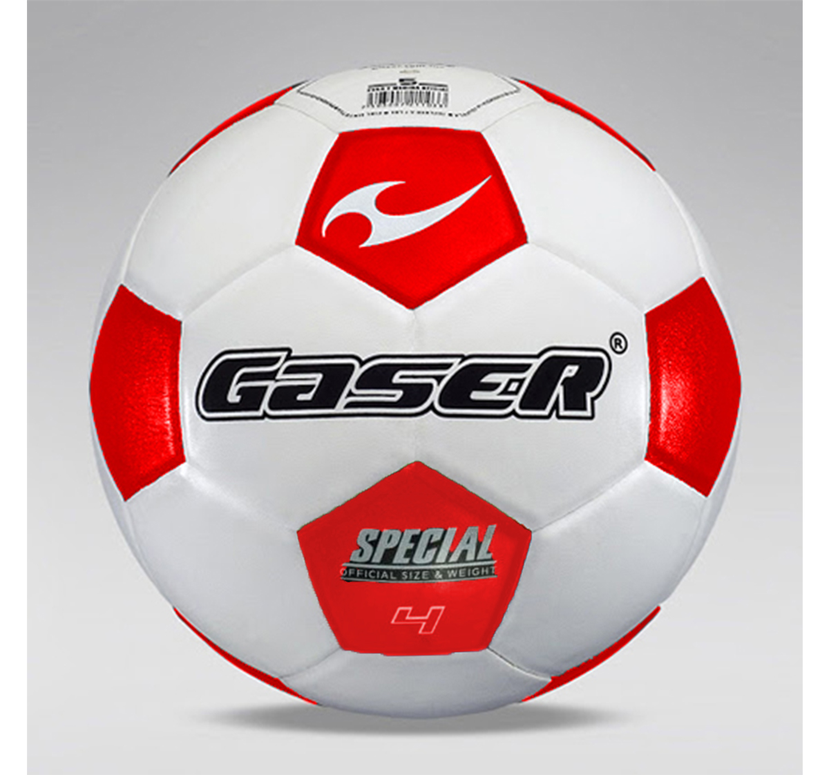 BALON FUTBOL GASER GRSL400 BCO/ROJO  # 4 211750 211286 CLASIC