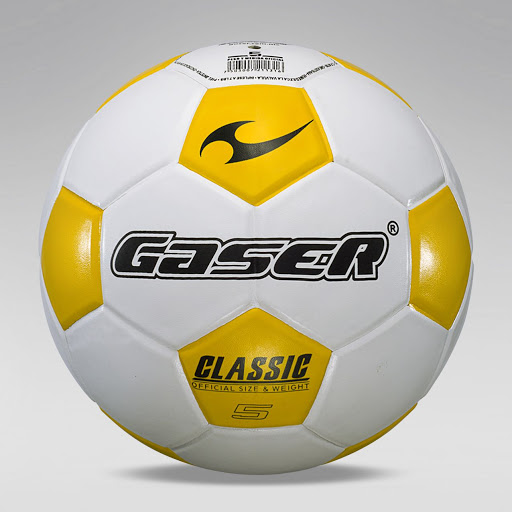 BALON FUTBOL GASER GRSL500 BCO/AMAR  # 5 211446 211033 CLASIC