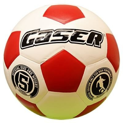BALON FUTBOL GASER GRSL500 BCO/ROJO  # 5 211255 CLASICO