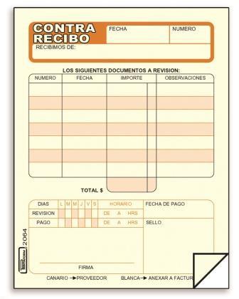 BLOCK 2064 CONTRA RECIBO DUP.      DIPAO 495367 CR-50 50H 25J