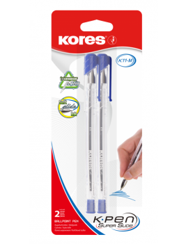 BOLIGRAFO MED. K11M AZUL C/GRIP TR KORES 379115 379108 K11-M