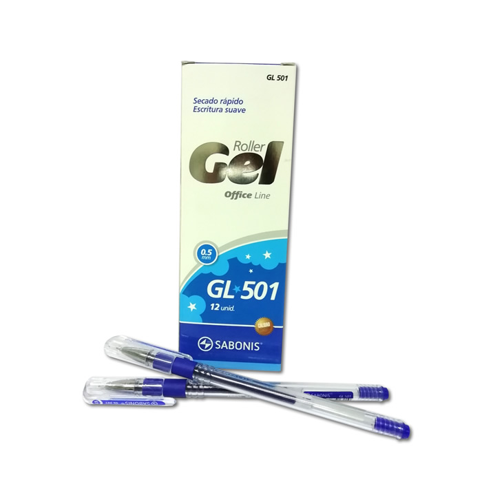 BOLIGRAFO P.F. GL501 AZL.GEL C/12 SABONI