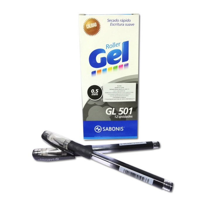 BOLIGRAFO P.F. GL501 NGO.GEL C/12 SABONI