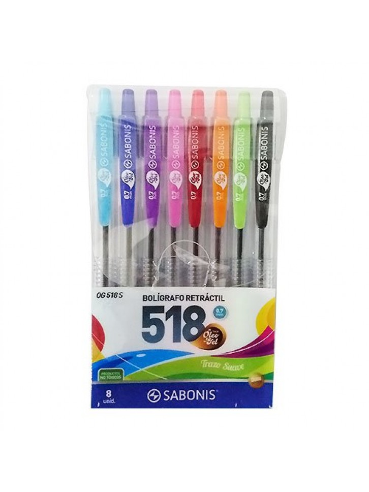BOLIGRAFO P.F. OG518S SUR.GEL C/8 SABONI