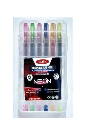 BOLIGRAFO P.F. GEL NEON SURT.C/12  INDRA 038352 IND-0078 ESTU