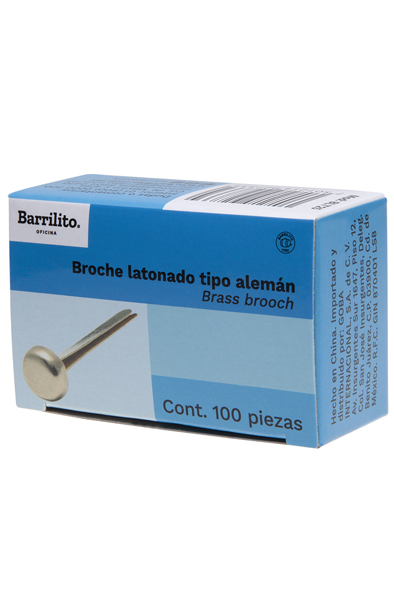 BROCHE LATONADO 25MM C/100     BARRILITO 927334 BLT25