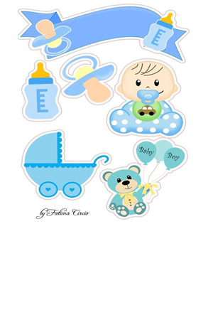 FOMI FIGURA BABY SHOWER NIÑO             (AZUL)