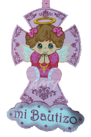 FOMI FIGURA BAUTIZO NIÑA          (ROSA)