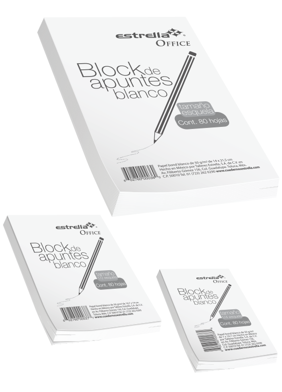 BLOCK APUNTES 1/2 CARTA  80H 36          ESQUELA 000360