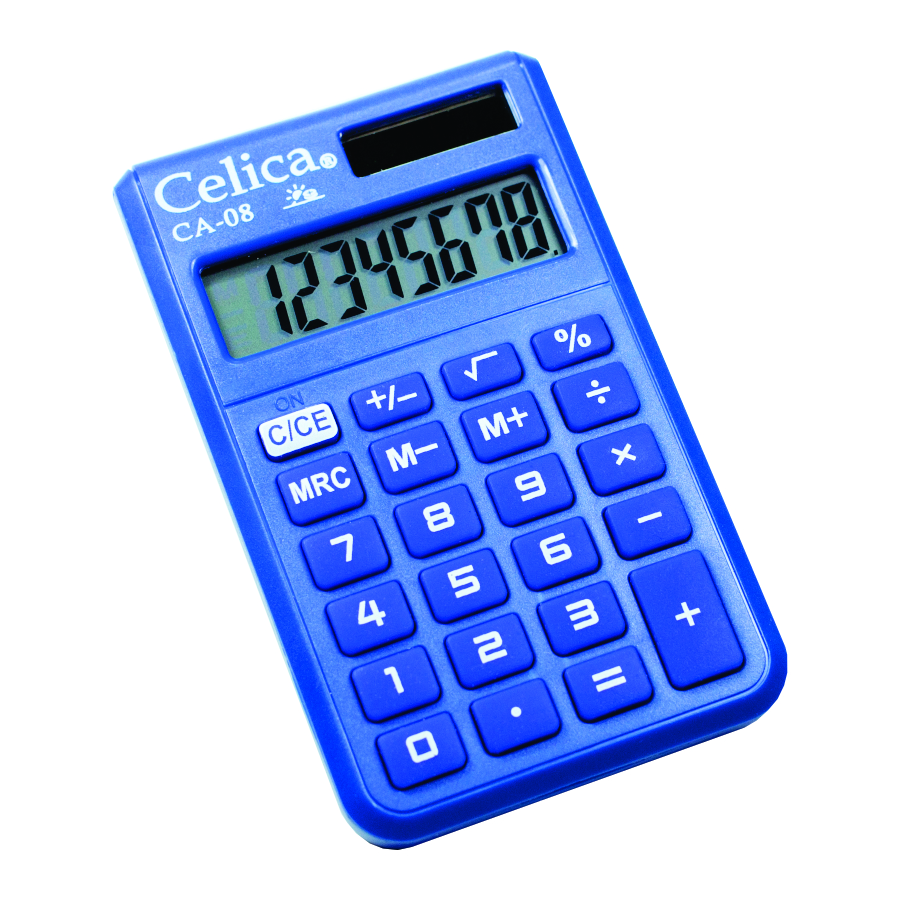 CALCULADORA BOLSILLO 8 DIG.CA-08BE CELIC 313061 AZUL