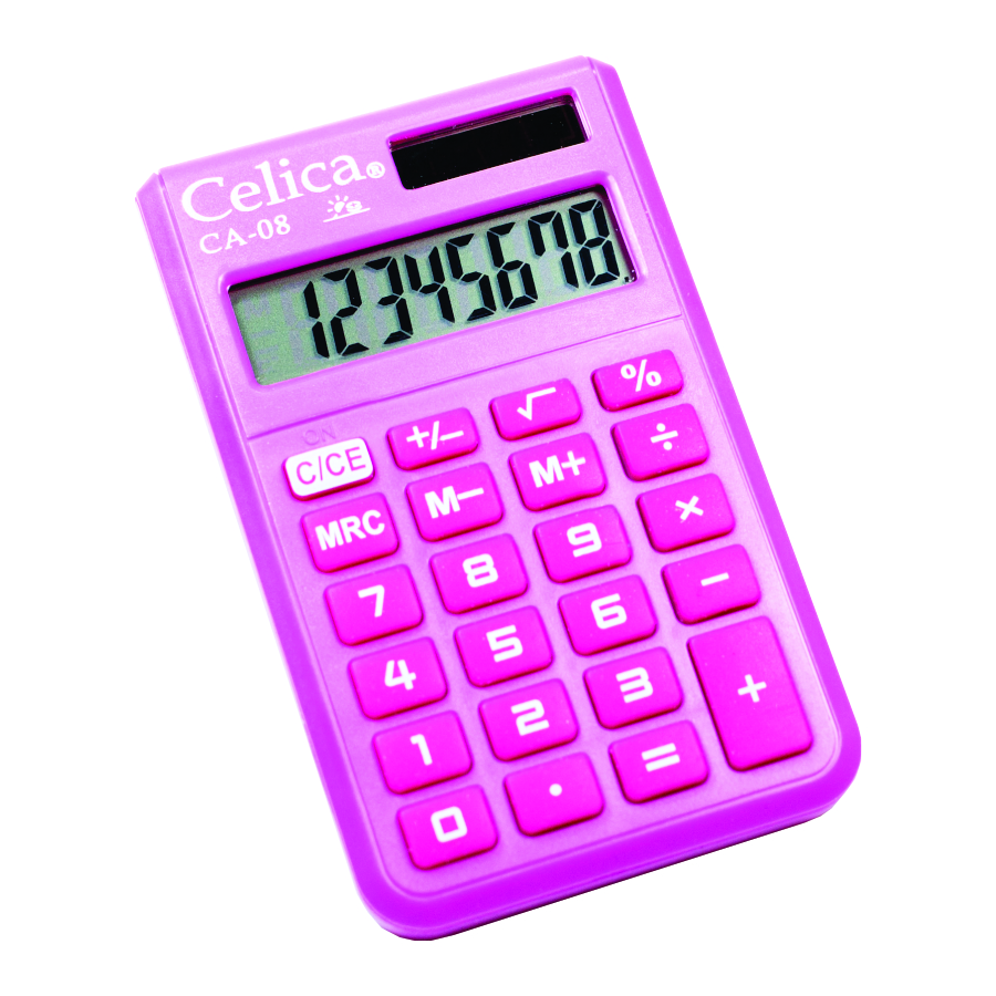 CALCULADORA BOLSILLO 8 DIG.CA-08PK CELIC 313085 ROSA