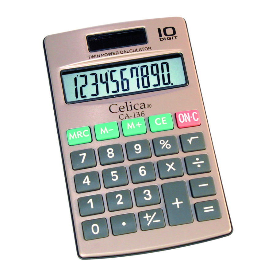 CALCULADORA BOLSILLO 10 DIG.CA-136 CELIC 300528