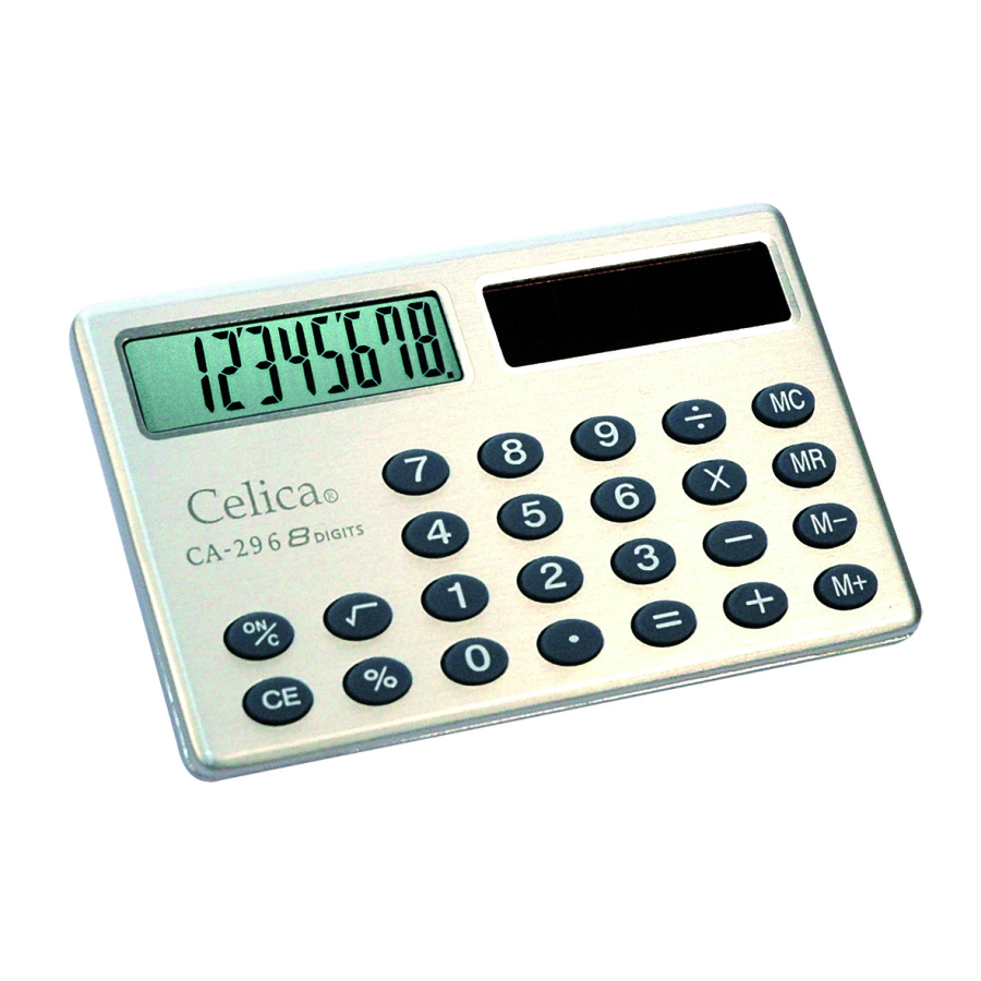 CALCULADORA BOLSILLO 8 DIG.CA-296 CELICA 301747