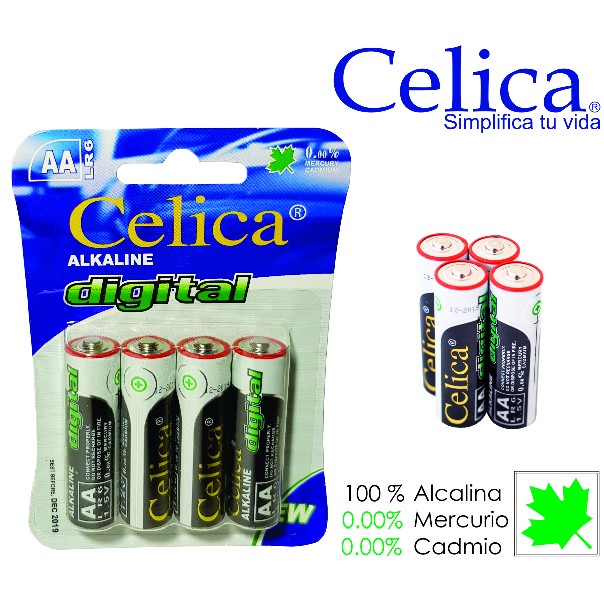 BATERIA ALKALINA "AA"   C/04      CELICA 301891 CA-LR6 PROD.D