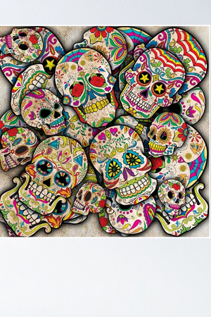 POSTERS CALAVERA D'AZUCAR SUAJADA   PADI 012885 1288 88X32CMS