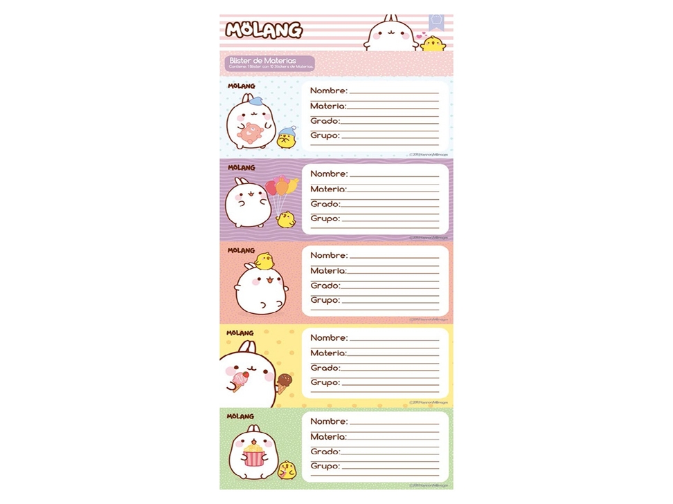 CALCOM.PLAN.MAT.MOLANG       C/02H U-PAK 890301 (10 STICKERS)