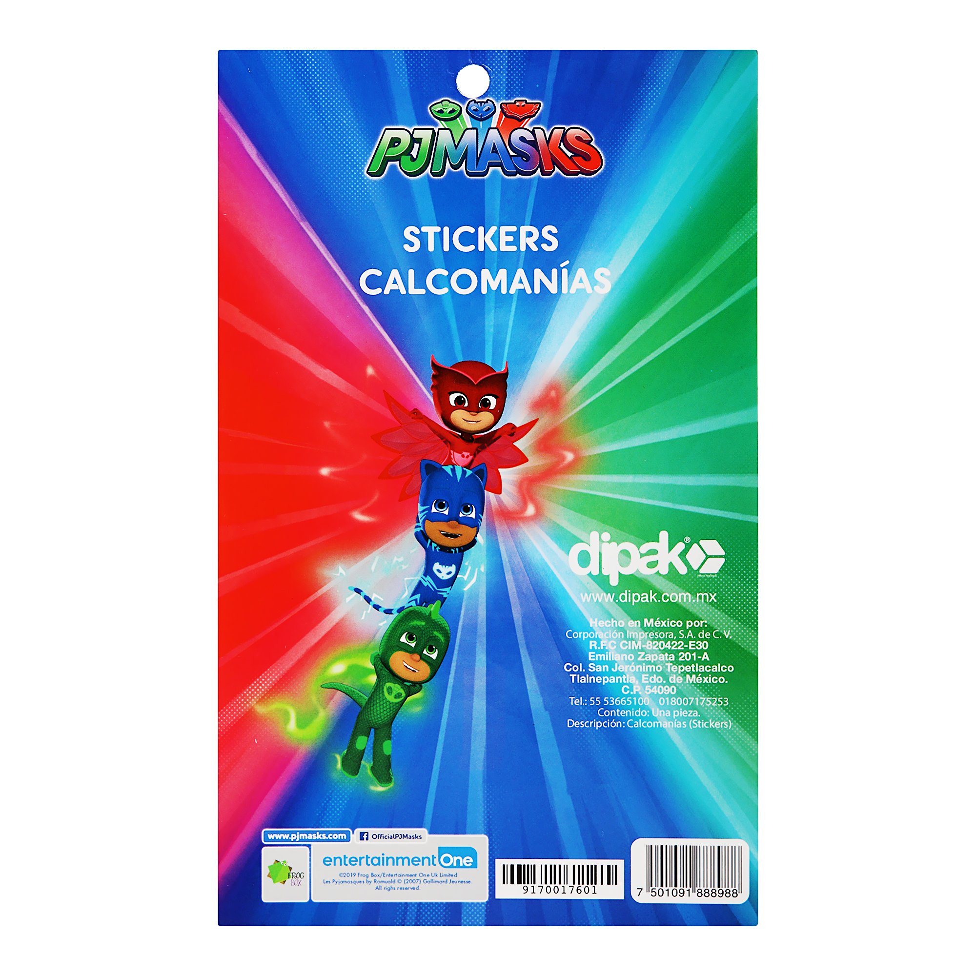 CALCOM.PLAN.MAT.PJ MASK SCHO.C/02H U-PAK 830378 876121 (10 ST