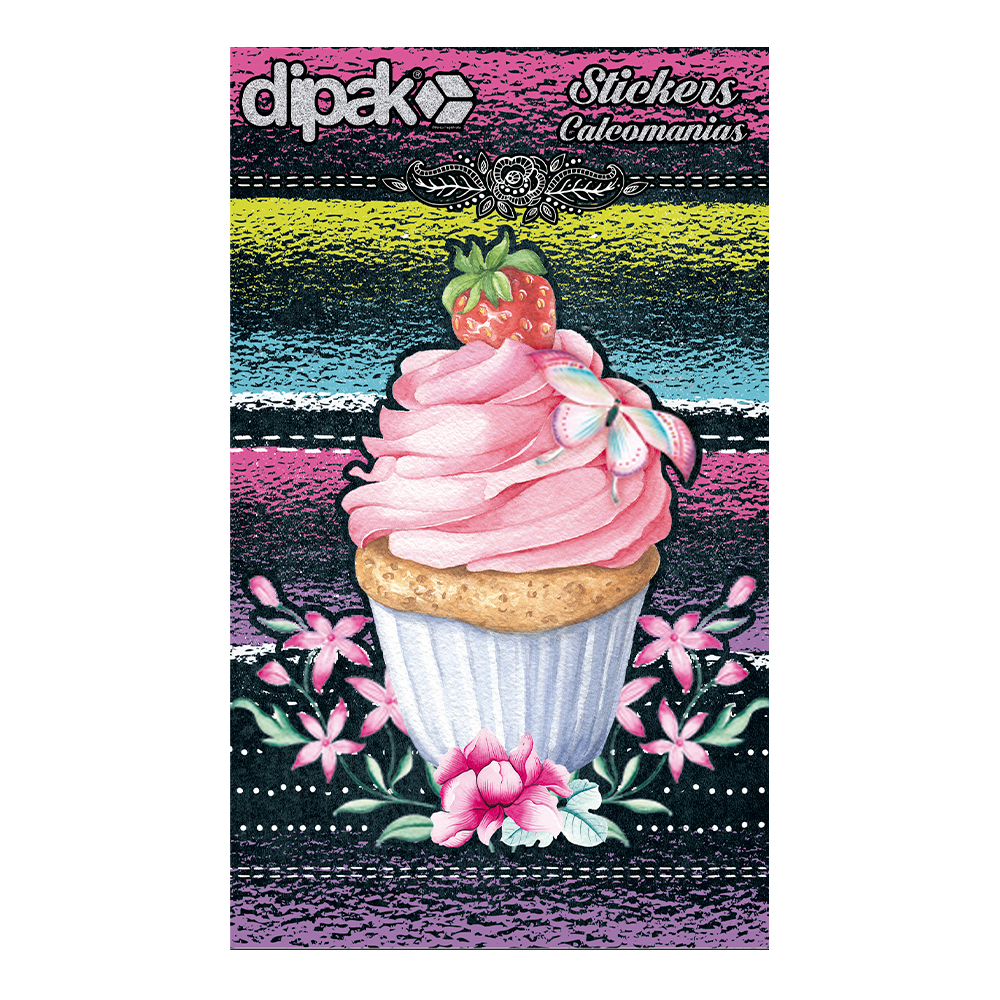 CALCOMANIA EN BLOCK CUPCAKES       DIPAK 877029