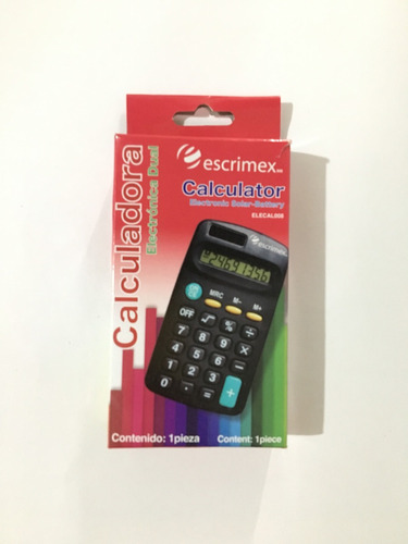 CALCULADORA BOLSILLO 8 DIG.     ESCRIMEX