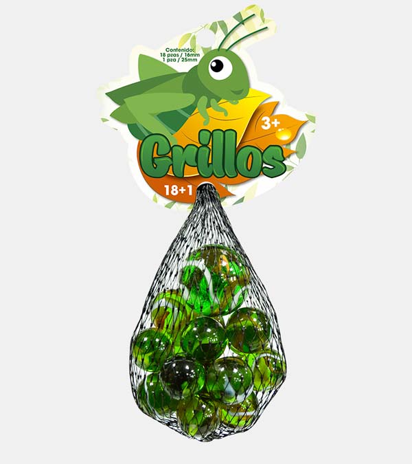 CANICA DE VIDRIO GRILLO C/019 # 0  VACOR