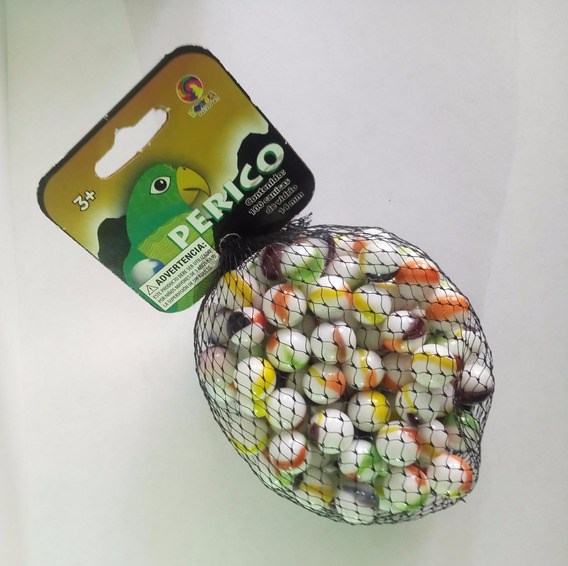 CANICA DE VIDRIO PERICO C/100 #01  VACOR