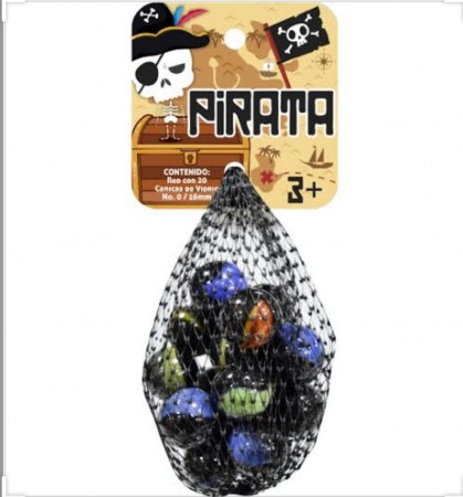 CANICA DE VIDRIO PIRATA C/020 # 0  VACOR