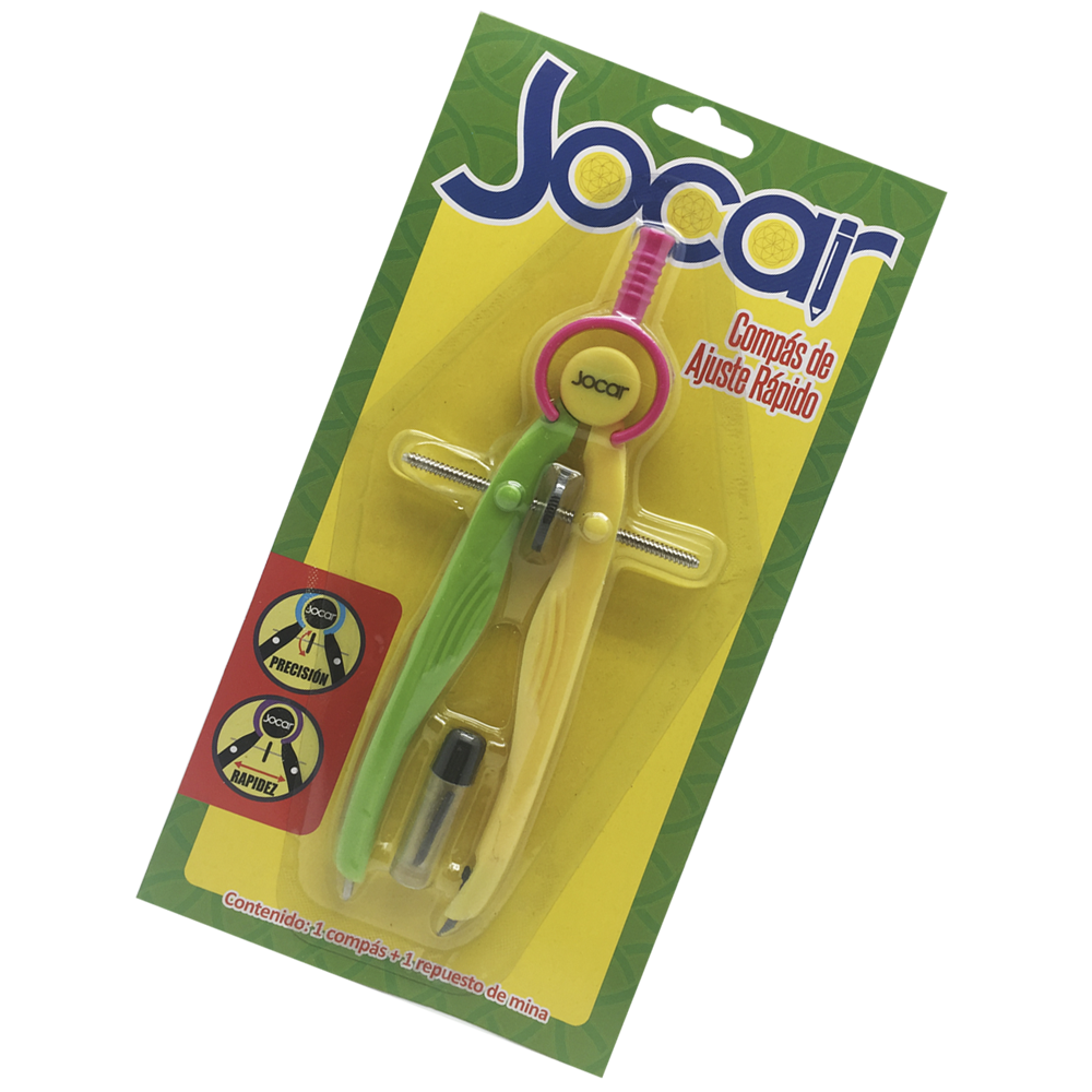 COMPAS ESCOLAR DE PLASTICO         JOCAR 631597 634567 CAR (C